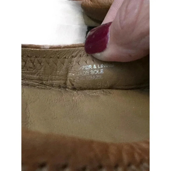 Tory Burch Women's Brown Slip On Ballet Reva Leather Ballerina Flats Size 8M - Picture 3 of 6